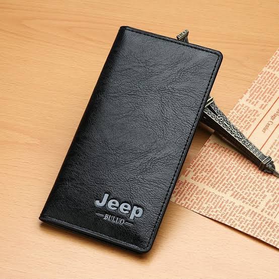JEEP BULUO Men's Leather Wallet (Long Mobile Wallet)