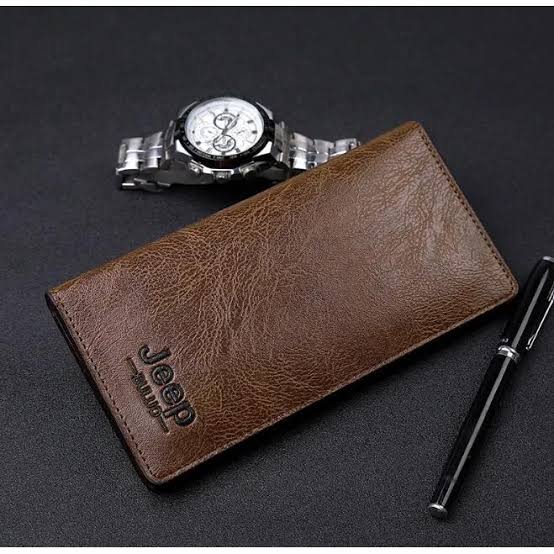 JEEP BULUO Men's Leather Wallet (Long Mobile Wallet)