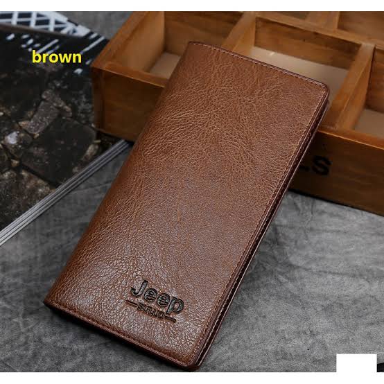 JEEP BULUO Men's Leather Wallet (Long Mobile Wallet)