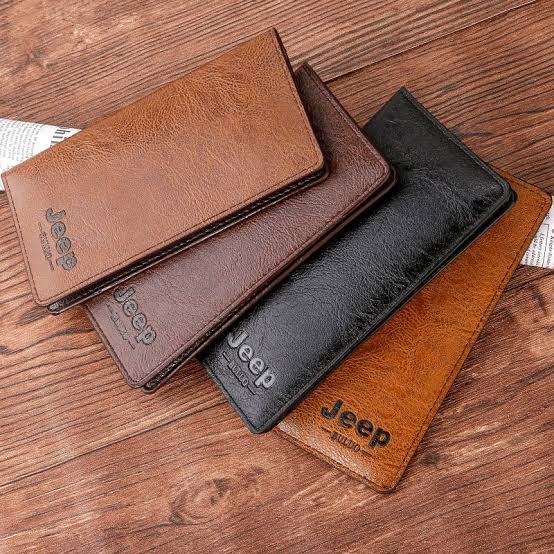 JEEP BULUO Men's Leather Wallet (Long Mobile Wallet)