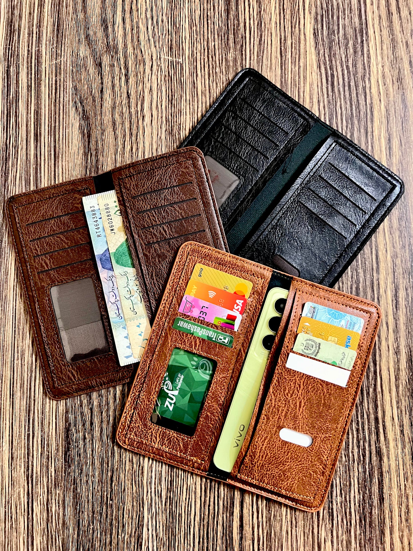 JEEP BULUO Men's Leather Wallet (Long Mobile Wallet)